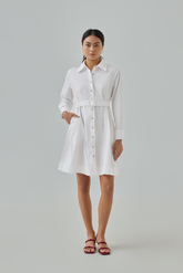 Belted Button Down Dress
